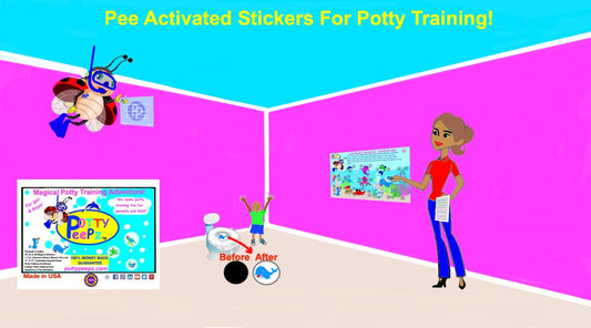 "Pee stickers for potty training"