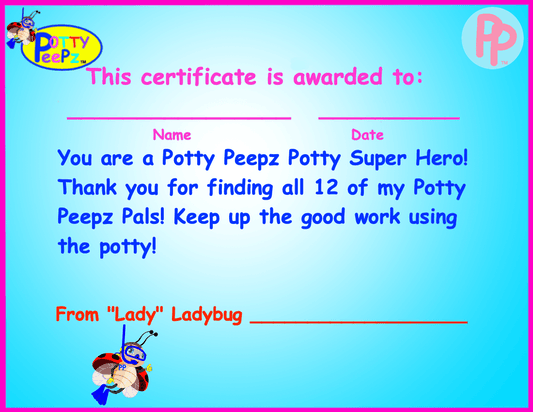 "Potty training Certificate: Recognition goes a long way for toddlers"