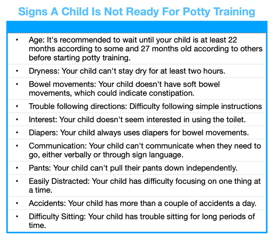 Signs A Child Is Not Ready For Potty Training